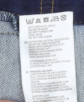 Mantaray Unisex Baby Blue Denim Sherpa Collar Jacket 6-9 Months