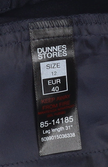 Dunnes Womens Blue Straight Leg Dress Pants Size 12