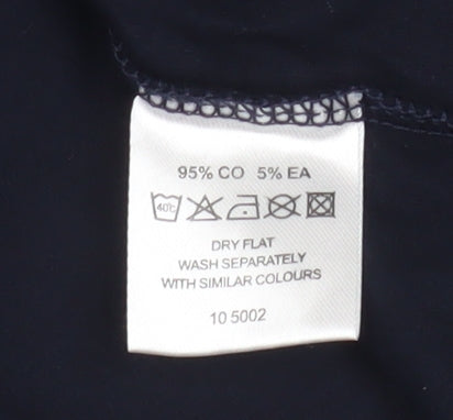Bailey's Men's Blue XL Crew Neck Cotton Elastane T-Shirt
