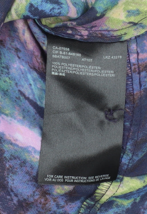 Mexx Women’s Multicoloured V-Neck Long Sleeve Chiffon Blouse UK 6