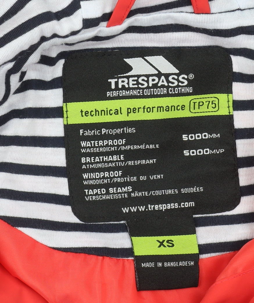 Trespass Womens Red Waterproof Hooded Anorak Jacket XS