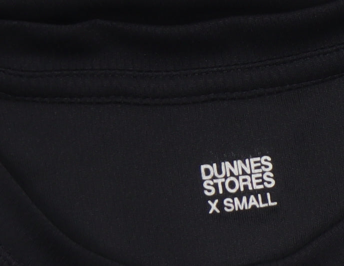 Dunnes Men Black XS Athletic Fit Short Sleeve Active T-Shirt