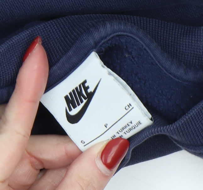 Nike Men's Blue Graphic Logo Pullover Sweatshirt Size S