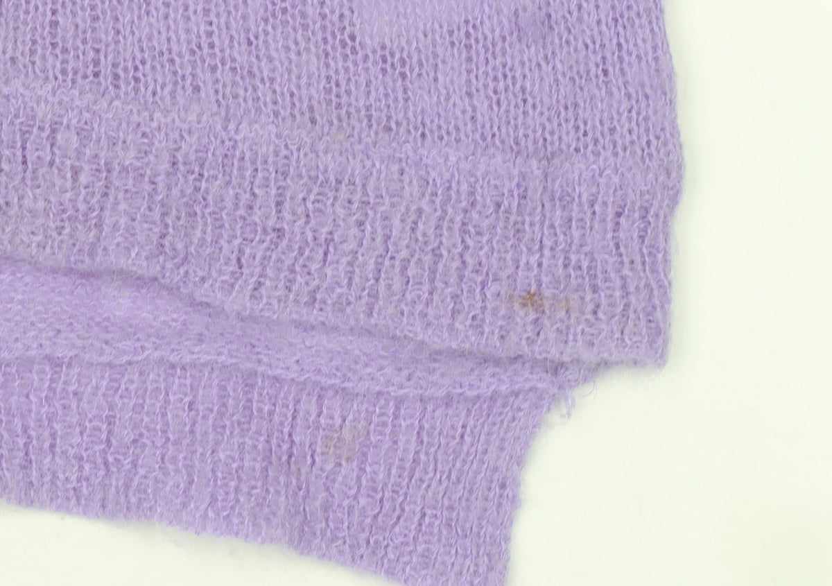 Charli Women’s Purple Alpaca Knit V-Neck Pullover Jumper XS