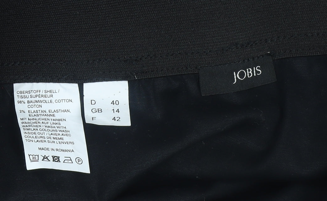Jobis Women Blue Cotton Stretch Pencil Skirt Size 14