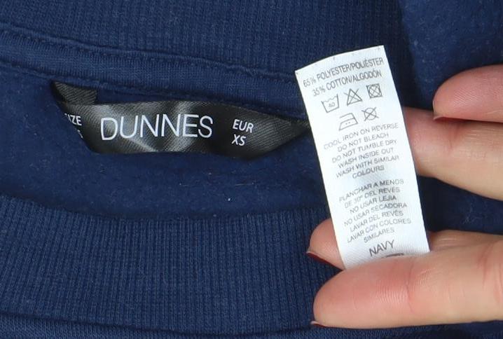 Dunnes Women Navy Munich Graphic Crew Neck Sweatshirt XS