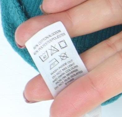 Dunnes Stores Boys Teal Pullover Hoodie 3-4 Years Cotton Blend