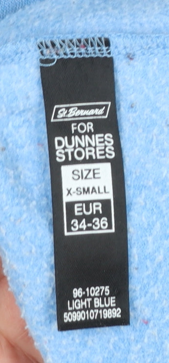 Dunnes Women’s Light Blue Pullover Hoodie XS Relaxed Fit