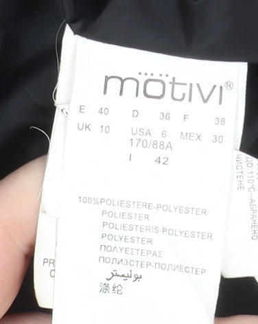 Motivi Women Black Size 10 Hooded Puffer Jacket