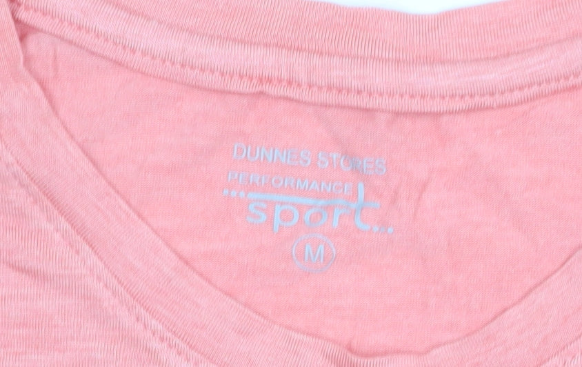 Dunnes Mens Pink Short Sleeve Activewear T-Shirt Size M