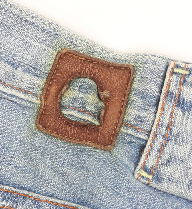 H&M Men Blue Denim Cargo Shorts Size 32 Relaxed Fit
