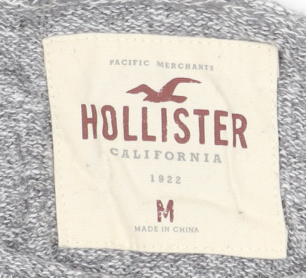 Hollister Men's Grey Medium Crew Neck Knit Pullover Jumper