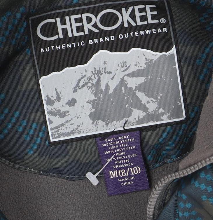 Cherokee Boys Blue Camouflage Puffer Jacket 8-10 Years Water Resistant