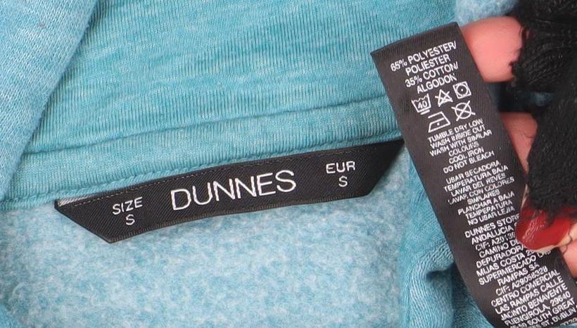 Dunnes Women’s Blue Pullover Hoodie Size S Cotton Blend