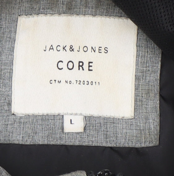 Jack & Jones CORE Men's Grey Windbreaker Jacket Size L
