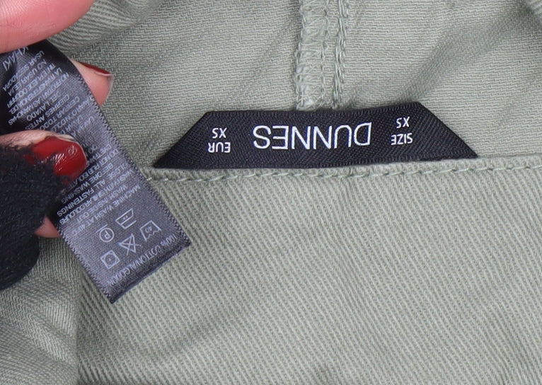 Dunnes Women Green XS Cotton Military Style Jacket