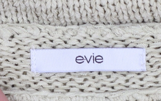 Evie Women’s Beige Knit Pullover Jumper Size 18-20 Long Sleeve