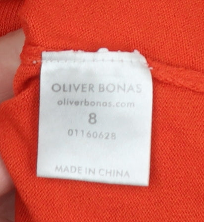 Oliver Bonas Women’s Red Cotton Tunic Blouse Size 8