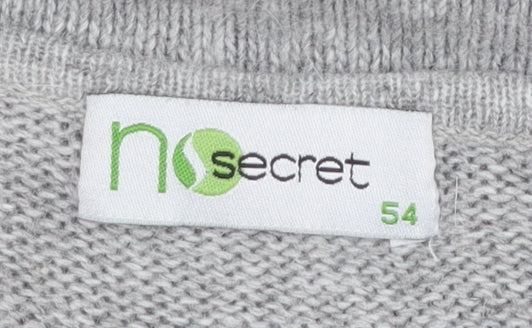 No Secret Womens Grey Plus Size 26 Angora Blend Pullover Jumper