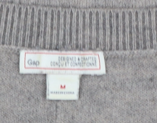 Gap Women Beige Wool Blend Crew Neck Pullover Jumper M