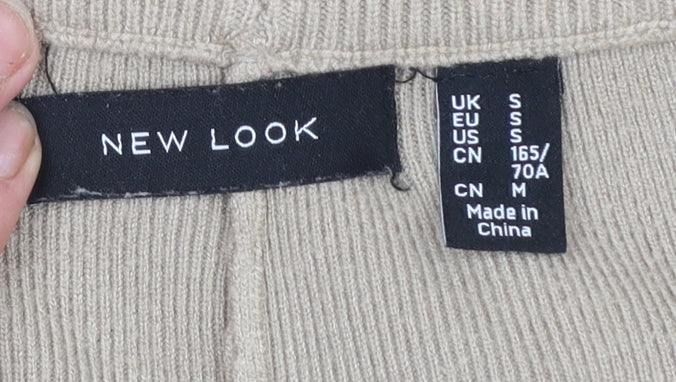 New Look Women’s Beige Knit Jogger Trousers Size S
