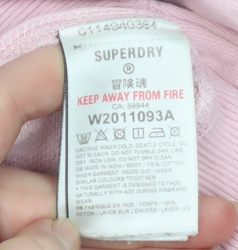 Superdry Men's Pink Crew Neck Cotton Sweatshirt XS