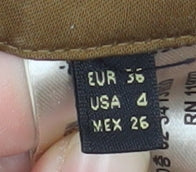 Massimo Dutti Women Brown High Rise Chino Trousers Size 8