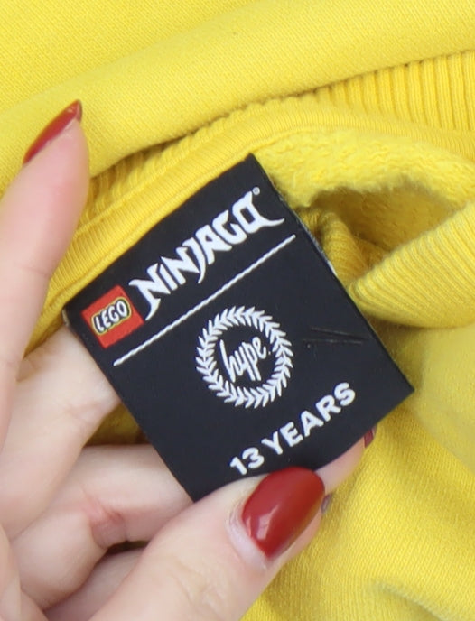 Hype Boys Yellow LEGO Ninjago Sweatshirt 13 Years Pullover Crew Neck