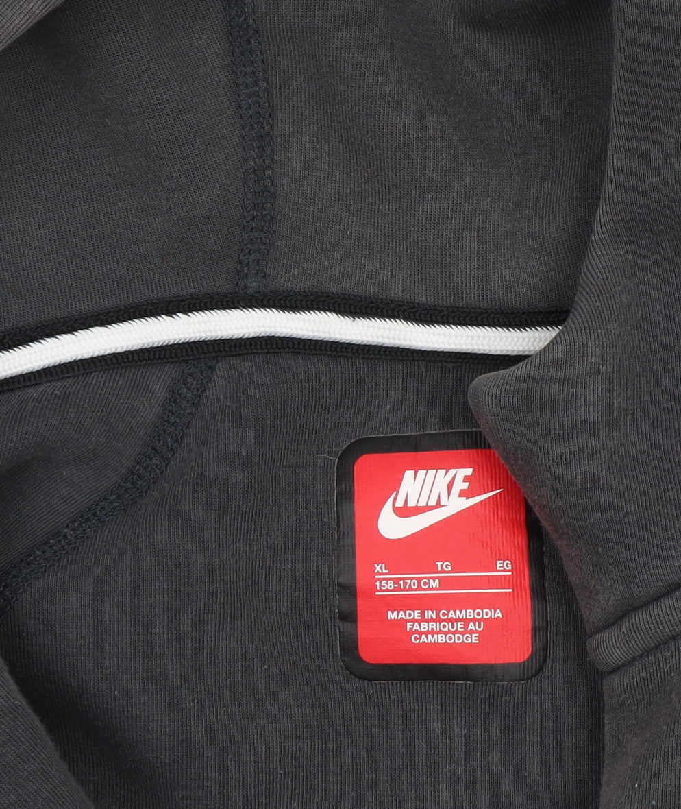 Nike Boys Black Full Zip Hoodie XL 158-170cm Fleece Lined Casual