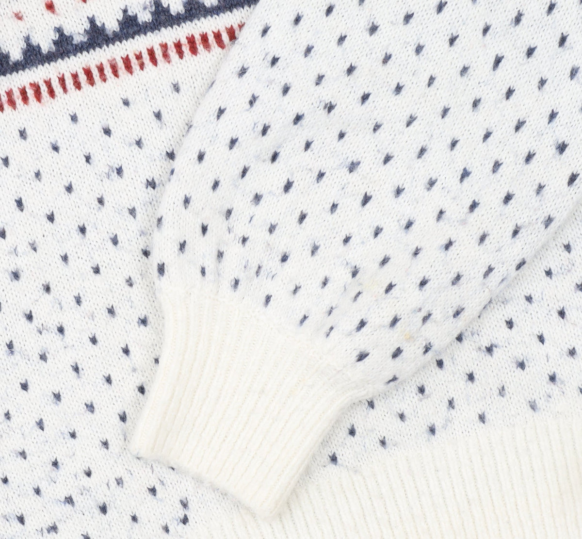 Abercrombie & Fitch Womens Ivory Fair Isle Knit Jumper Size S