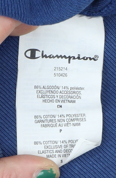 Champion Men's Blue Small Reverse Weave Pullover Hoodie