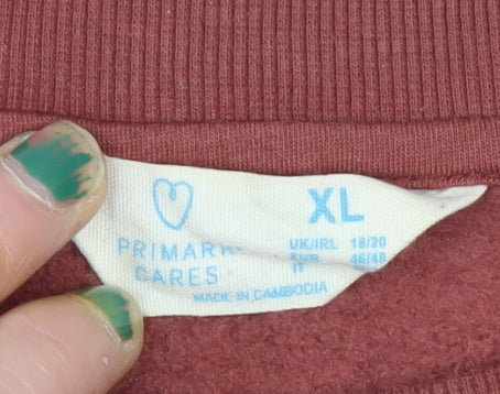 Primark Women’s Brown XL Pullover Sweatshirt with Graphic Print