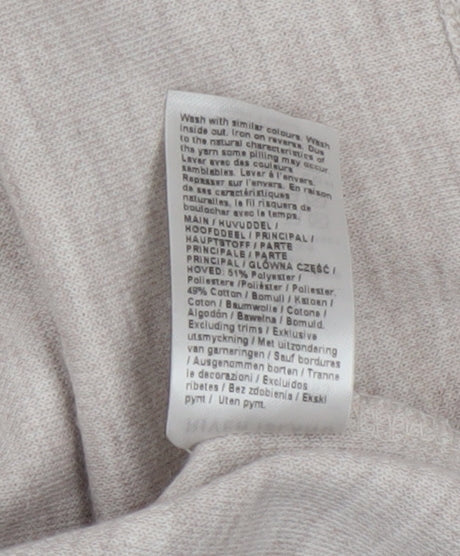 River Island Women’s Beige Relaxed Sweatshirt XS Cotton Blend