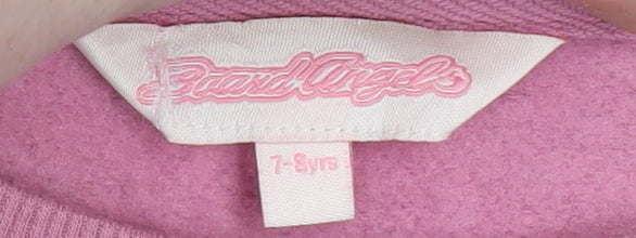Board Angels Girls Pink Sequin Star Pullover Sweatshirt 7-8 Years