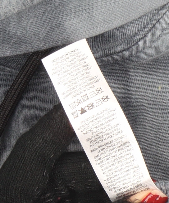 Primark Womens Grey Tie Dye Pullover Hoodie Size S Cotton Blend