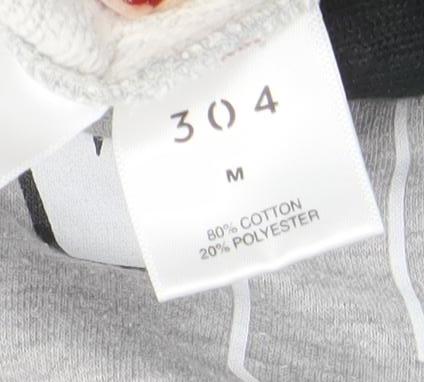 304 Clothing Women's Grey Pullover Hoodie M 80% Cotton Classic Fit