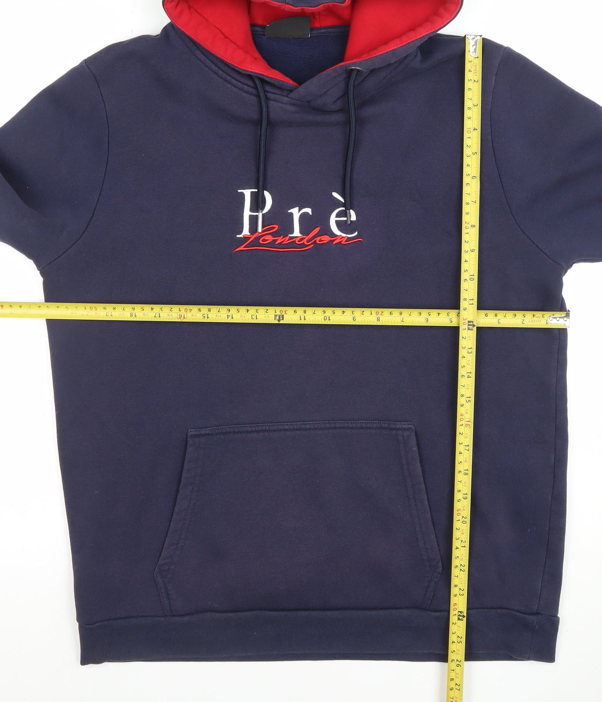 Pre London Men's Blue Pullover Hoodie M Embroidered Logo