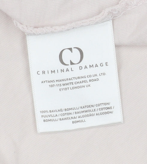 Criminal Damage Men's Beige Music Graphic Print XL T-Shirt