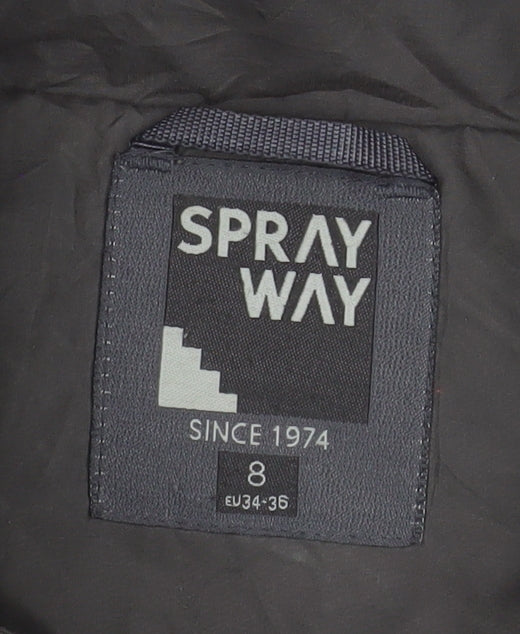 Sprayway Women Brown Puffer Jacket Size 8 Hooded Down Warm Coat