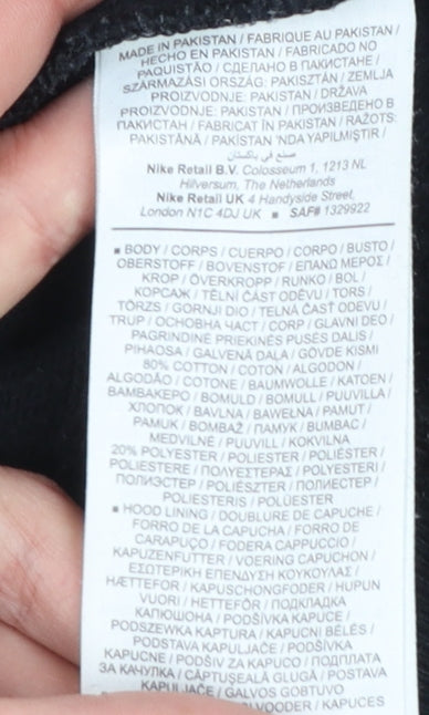 Nike Mens Black XS Pullover Hoodie Sportswear Graphic Print
