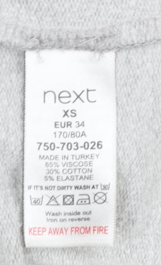 Next Women Grey Star Print Pullover Sweatshirt XS