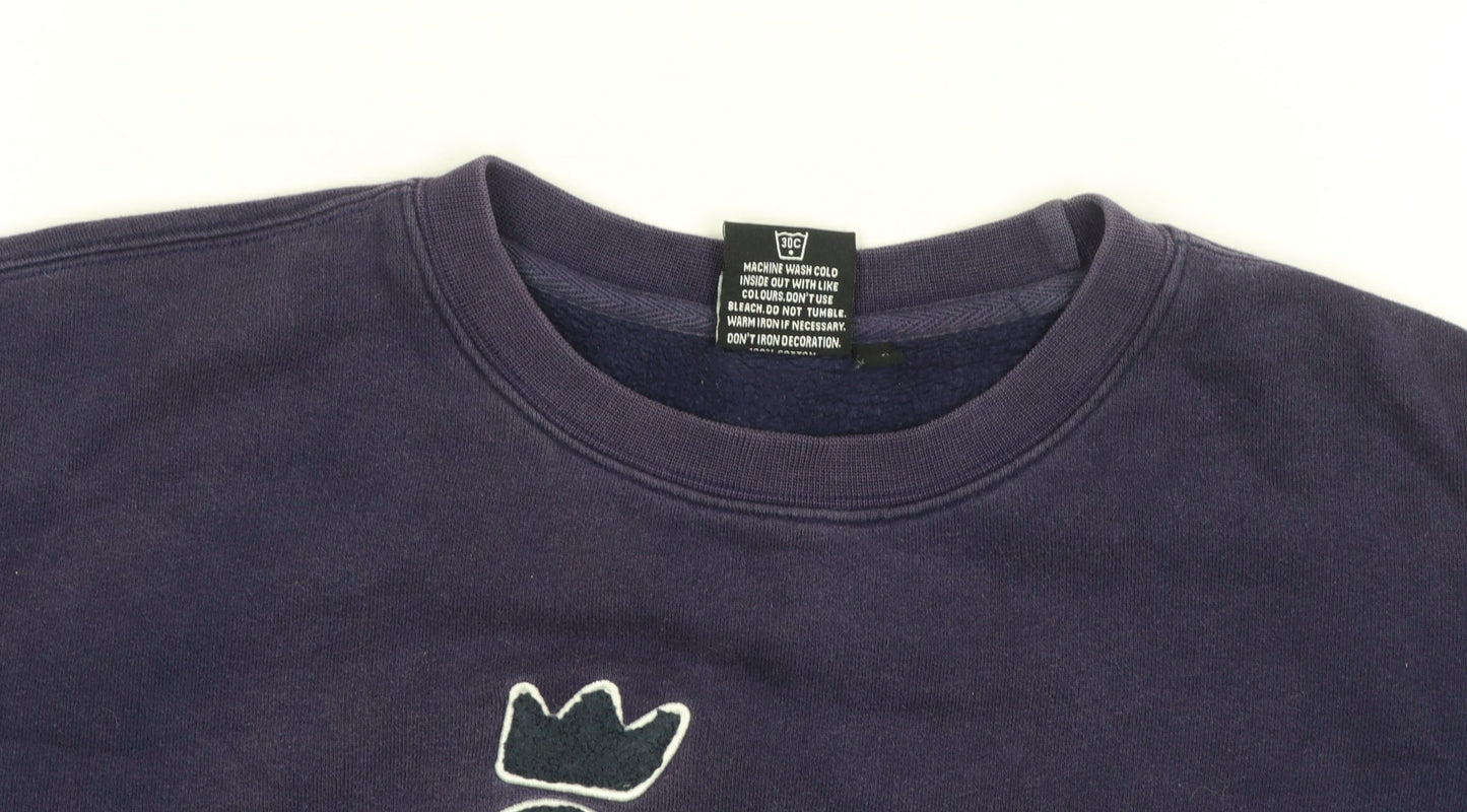 Money Mens Purple Sweatshirt M Crew Neck Graphic Pullover