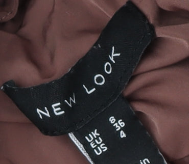 New Look Girls Brown Quilted Puffer Jacket Size 8 Years