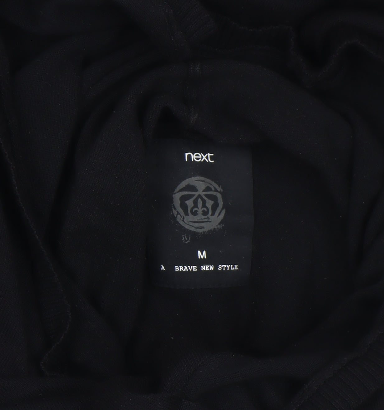 Next Men's Black Hooded Pullover Knit Jumper Size M