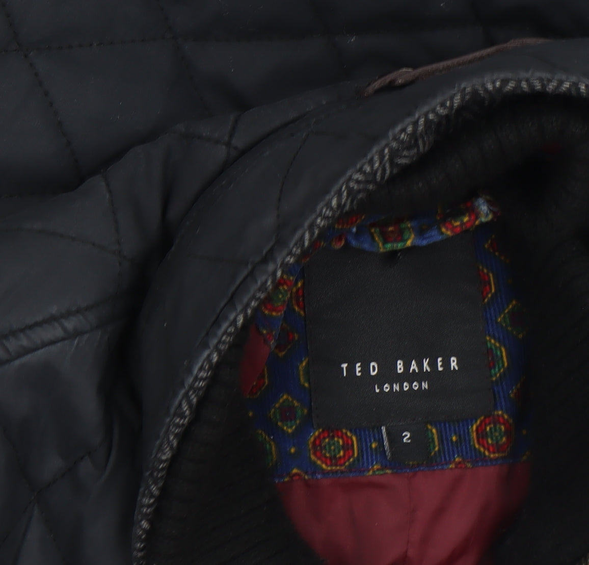Ted Baker Women's Black Quilted Mid-Length Jacket Size 10