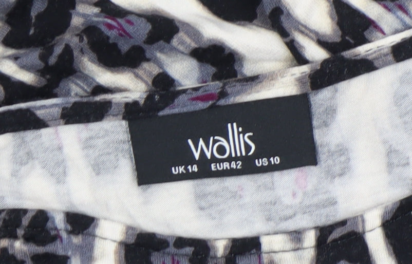 Wallis Womens Multicoloured Animal Print Tunic Blouse UK 14