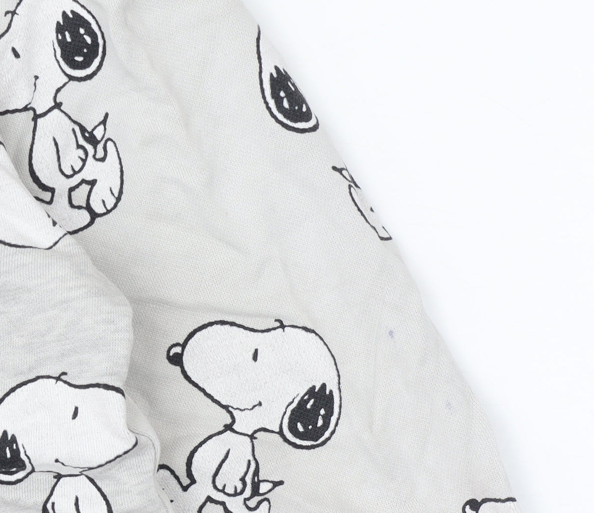 H&M Boys Grey Snoopy Pullover Hoodie 9-10 Years Jersey Cotton Blend