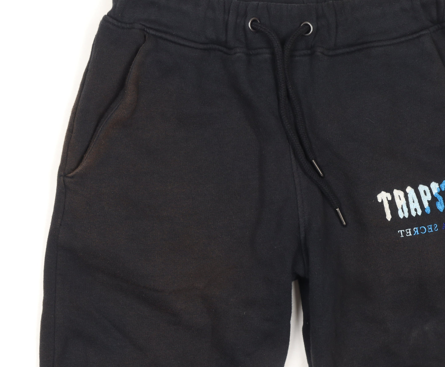 Trapstar Men's Black XS Joggers with Logo and Ankle Zips