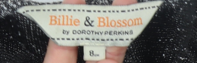 Billie & Blossom Women Grey Open Knit Cardigan Size 8 Regular