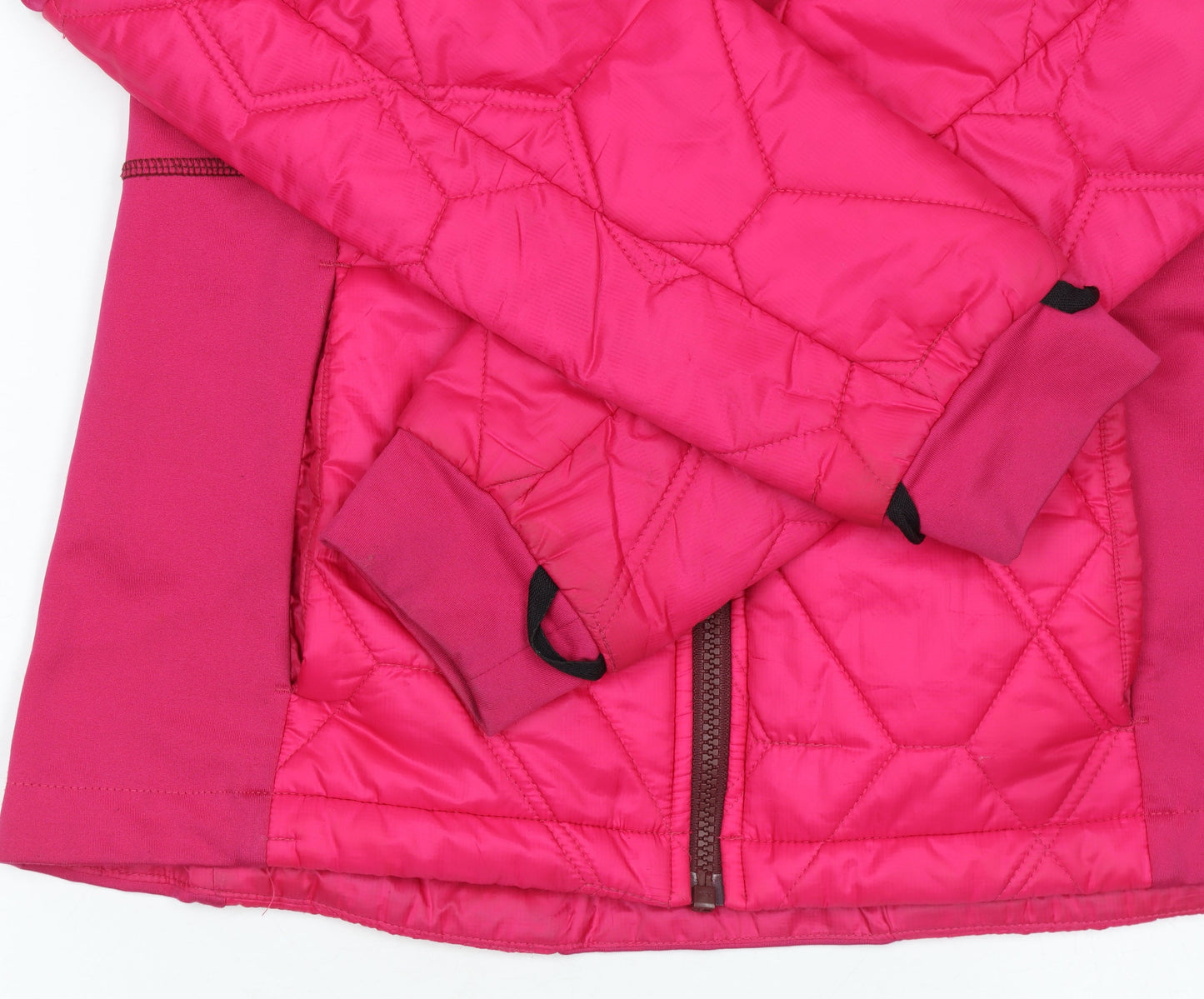 Quechua Women's Pink Size 8 Slim Fit Insulated Full Zip Hiking Jacket